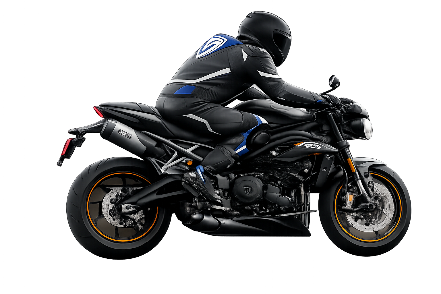 Riding Motorcycle by wearing Moto Vigil Suite