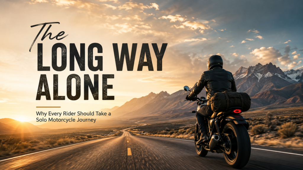 The Long way alone motorcycle Adventure & Road